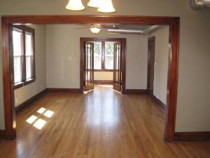 Unfurnished, with nice floors.