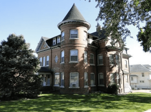 Building with turret