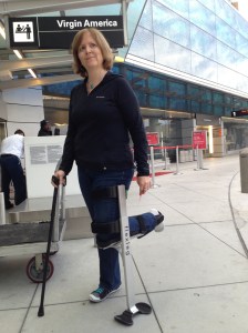 Curbside checkin with my Flexleg at SFO