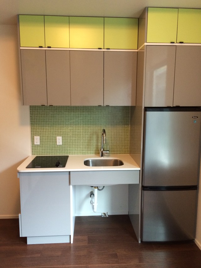 Micro-apartment kitchen
