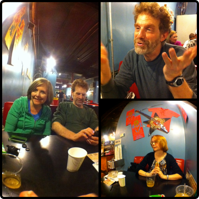 Me, David, Evelyn at Diesel Cafe.