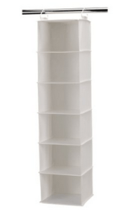 Hanging closet organizer