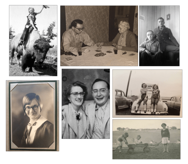 Scanned family history photos