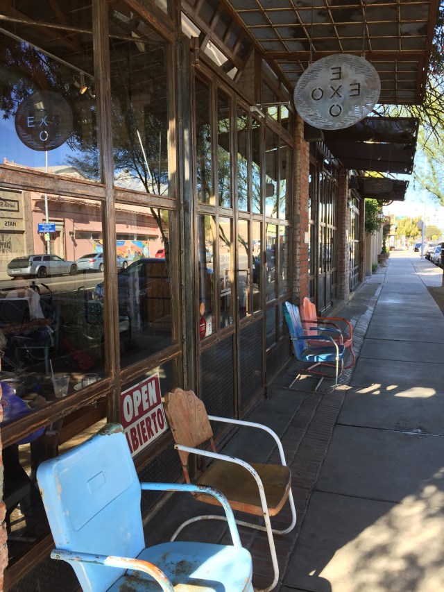 Outside of Exo Roast coffee shop