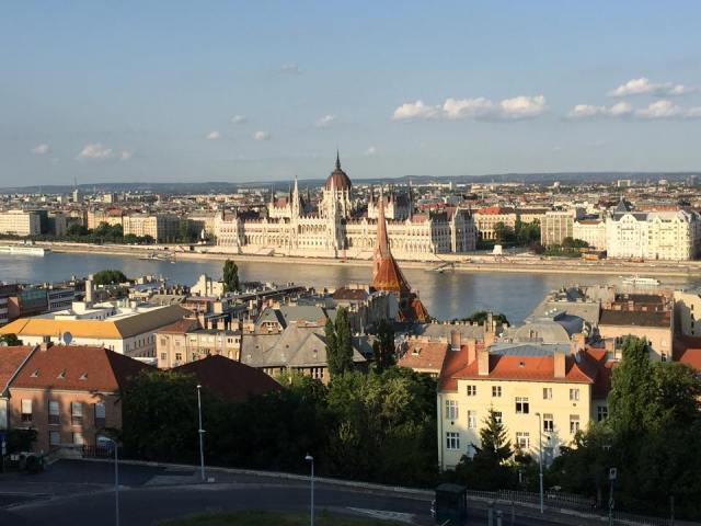 View of Budapest across the Danube.