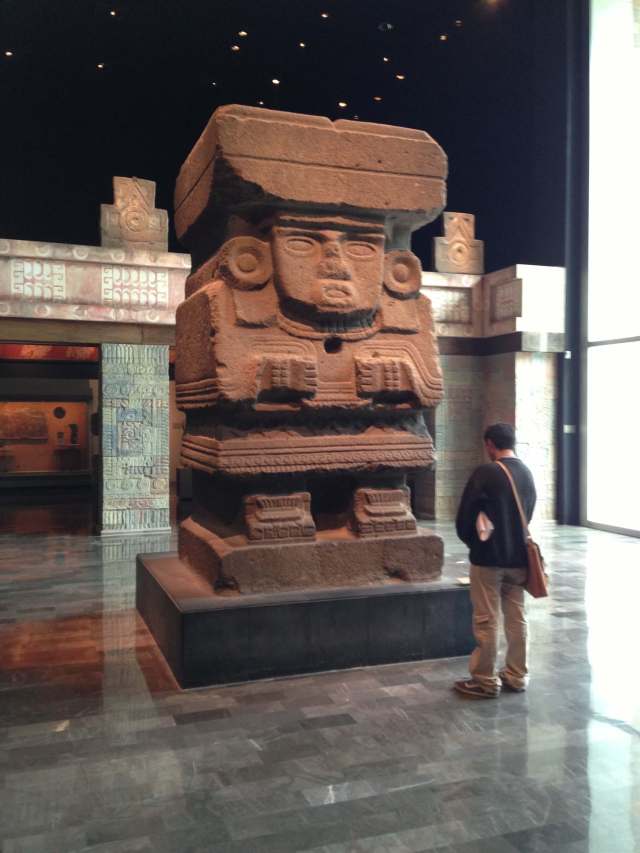 large Mayan object in the museum