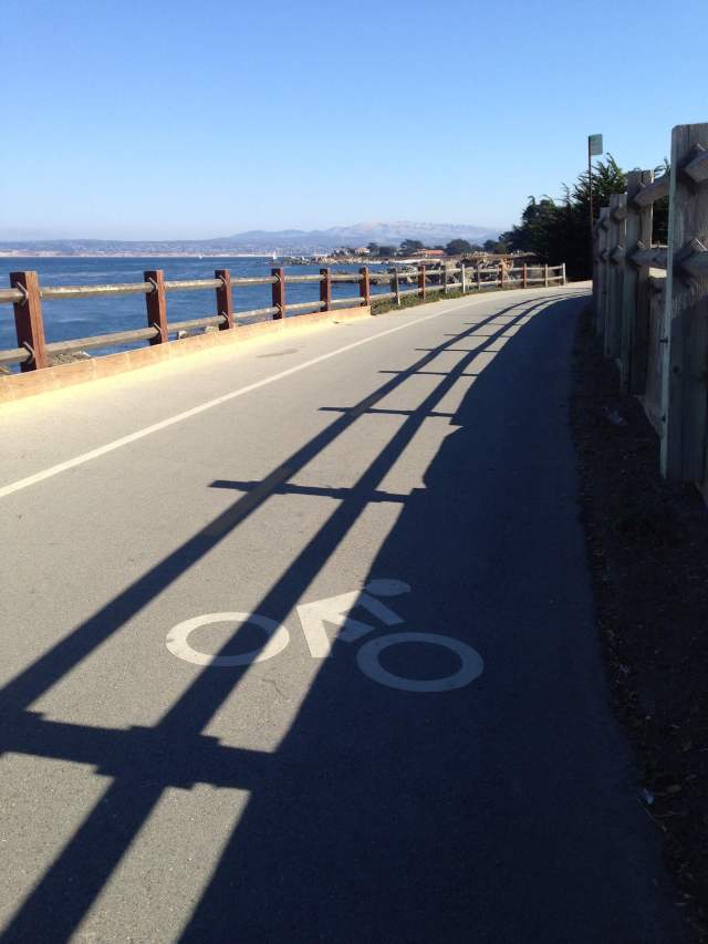 bike trail along the coast