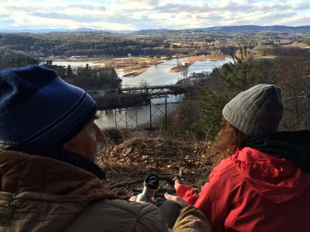 View of Brattleboro from hills of NH.