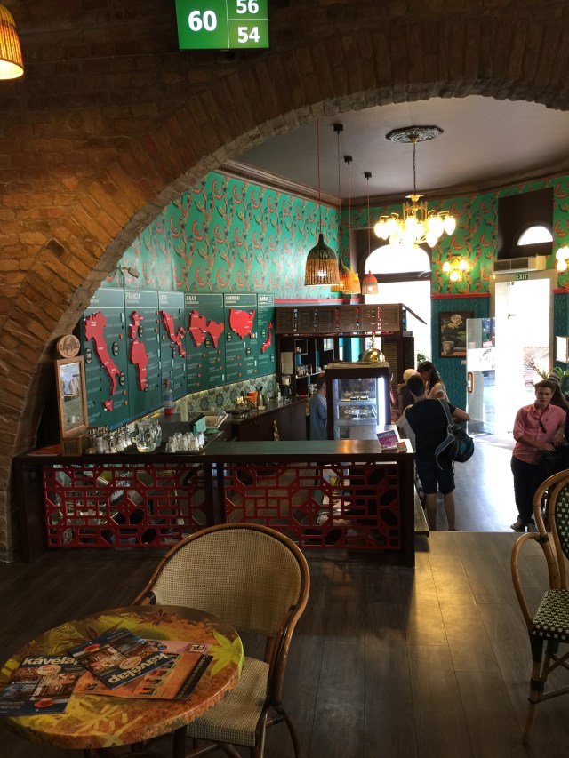 inside Cafe Frei, Budapest