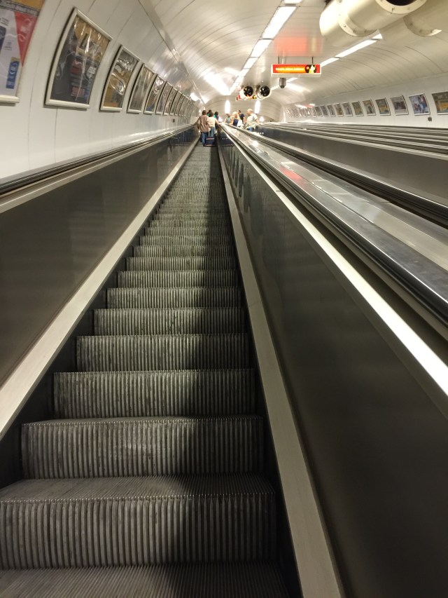escalator from the metro
