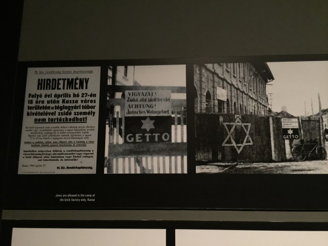 Photo displays at the Holocaust Memorial Center.