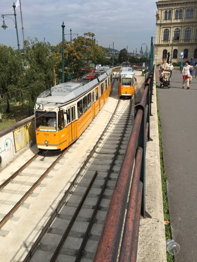 The tram in Budapest.